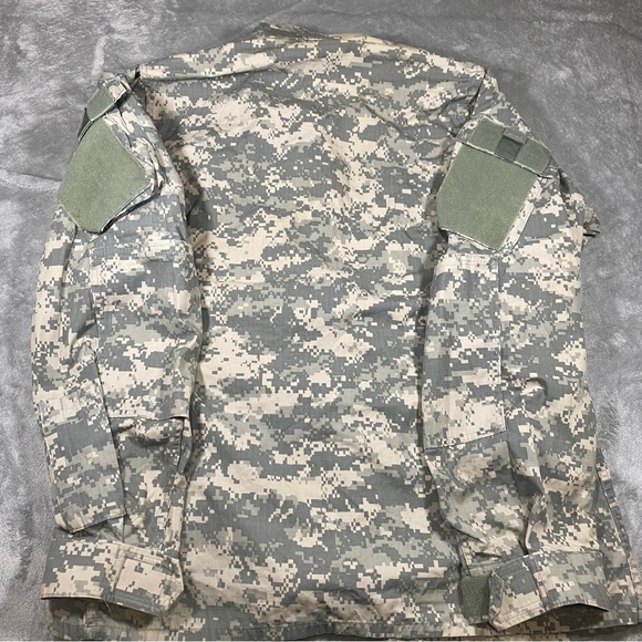 Camo Field Jacket Men’s Large Long US Army Digital Outdoors Military ACU Ripstop - Picture 12 of 13